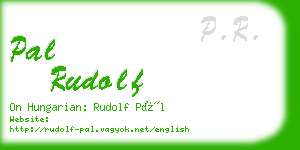 pal rudolf business card